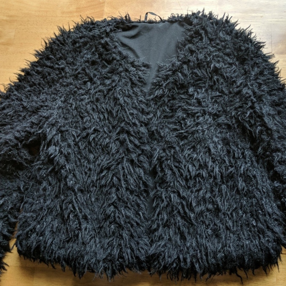 Fuzzy teddy bear jacket